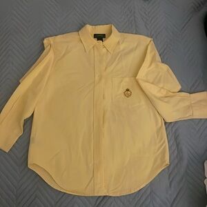 Ralph Lauren woman size 8 yellow dress shirt, long sleeve